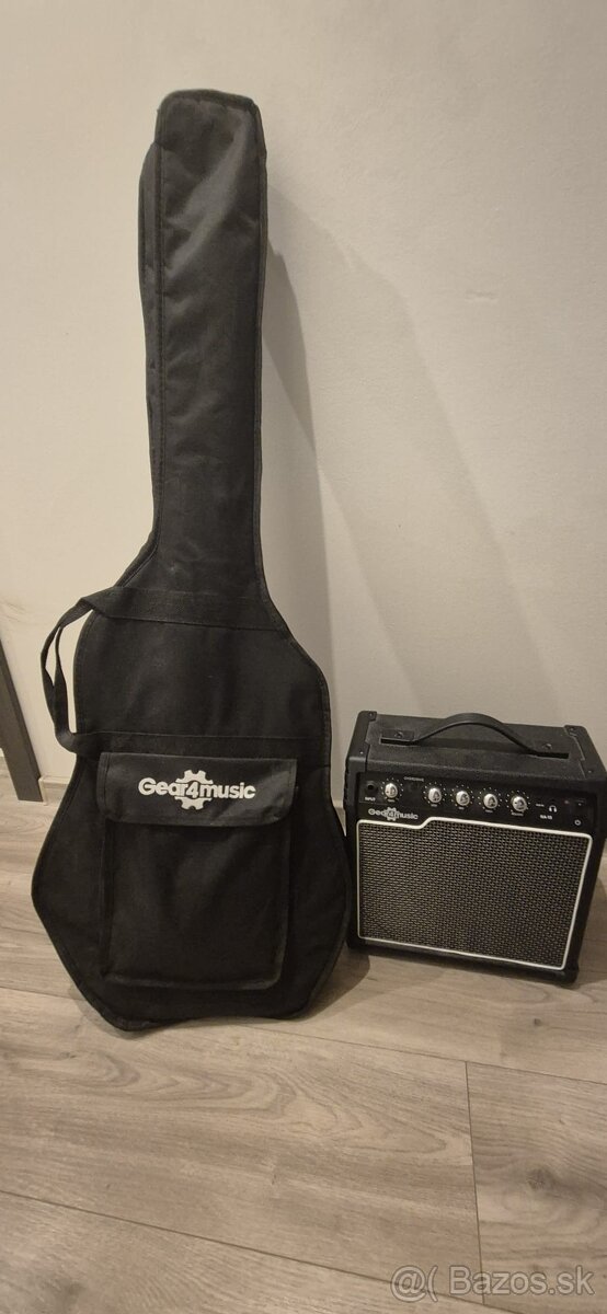 Predám elektrickú gitaru Harlem X a 15w AMP - 12