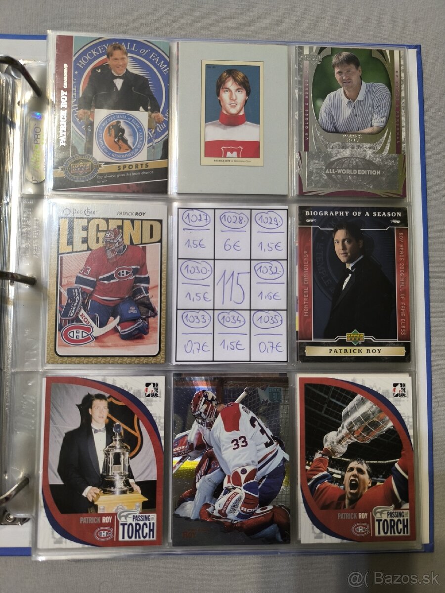 Hokejové kartičky - Patrick Roy 5 - 12