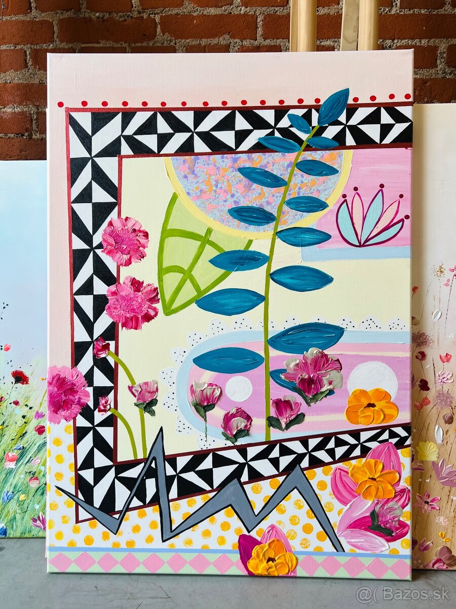 Umelecké maľby na plátne, ručne maľované obrazy - 12