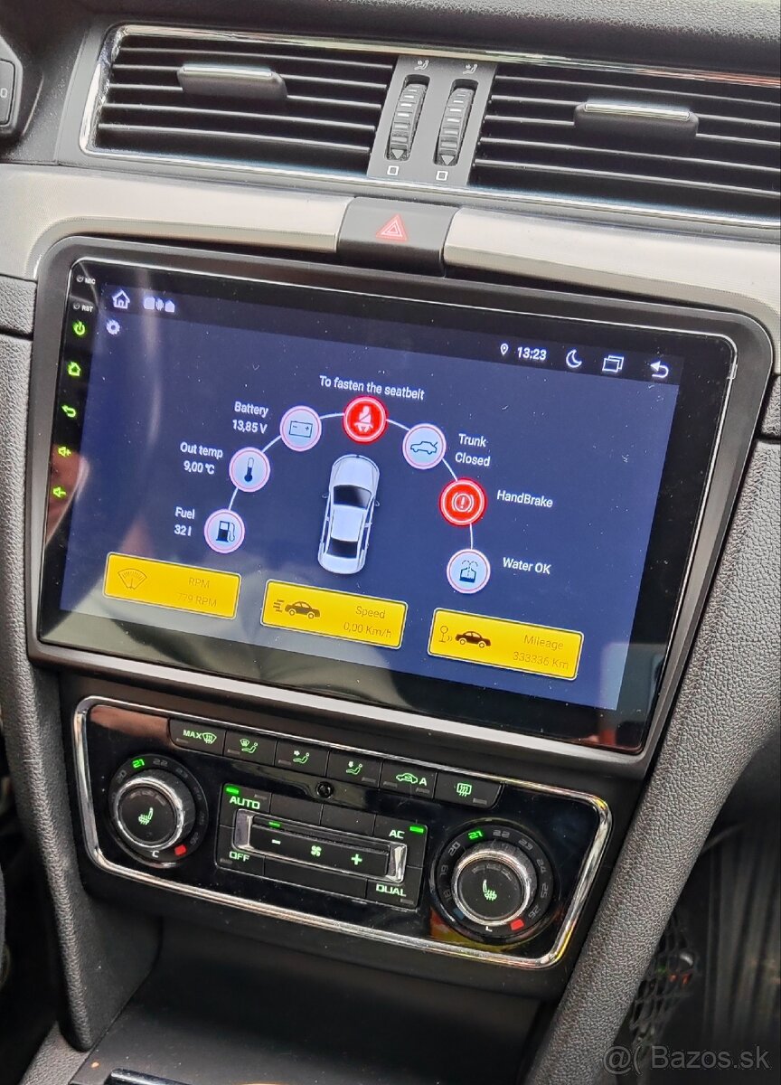 android prémium 10,1" nové octavia, superb, passat, yeti - 12