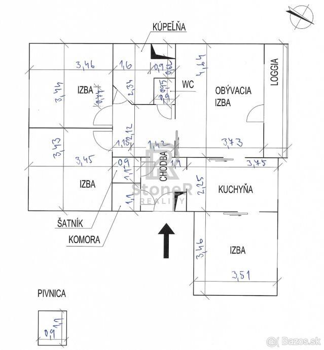 Prenájom 4 izbového bytu - 12