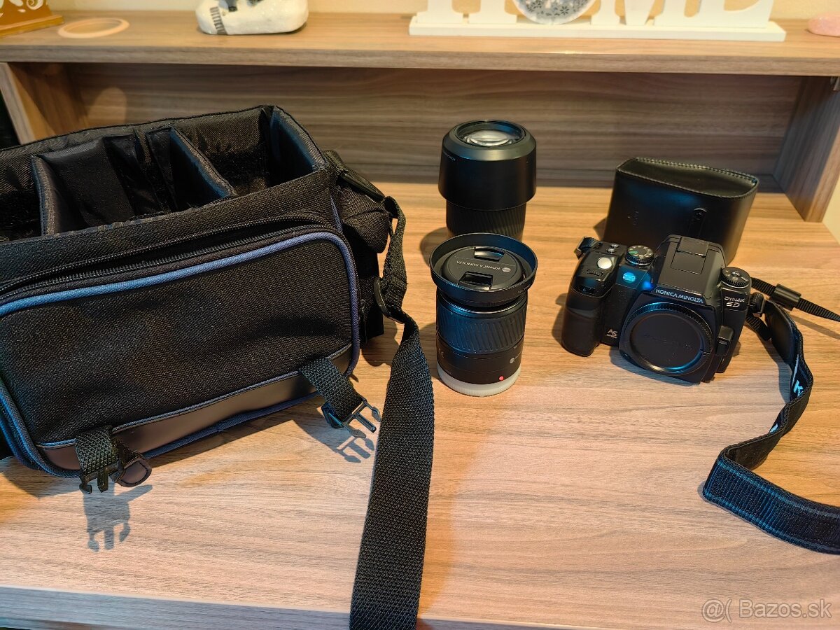 Konica Minolta Dynax 5D dva objektívy + príslušenstvo - 12