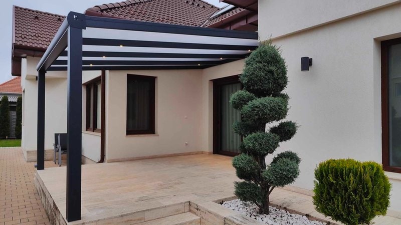 Pergoly, prístrešky, altánky, zimné záh.zasklievacie systémy - 12