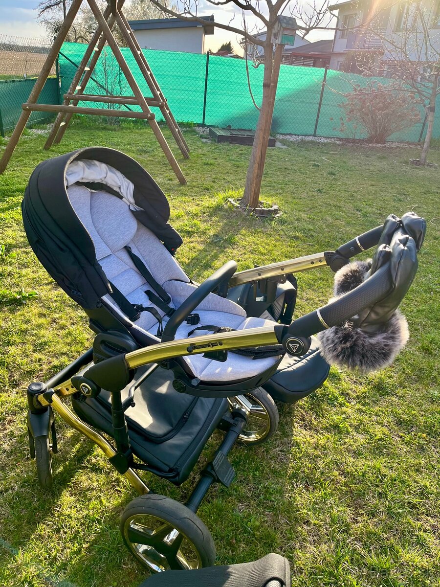 Kočík JUNAMA Exclusive + zadarmo koženný fusak s rukavicami - 12