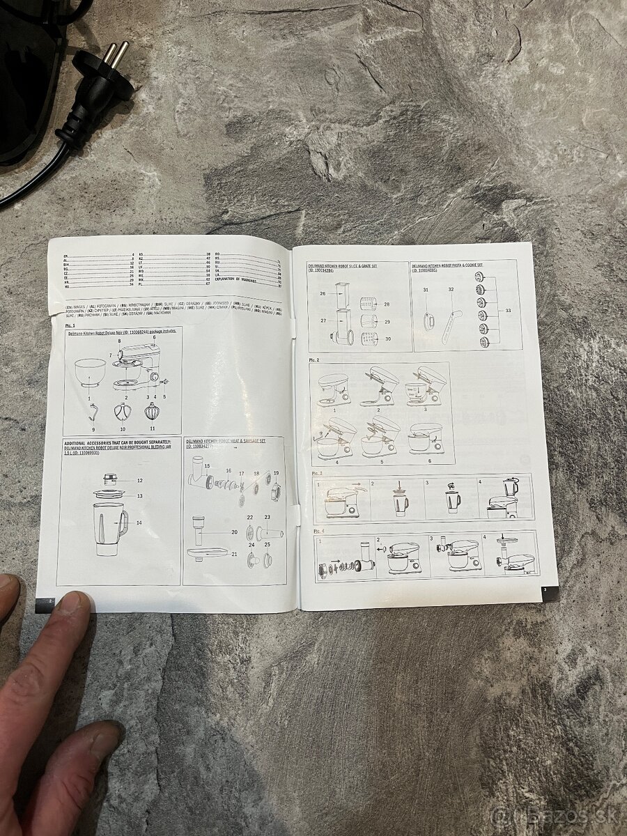 Delimano Deluxe Noir 1300w kuchynský robot - 12