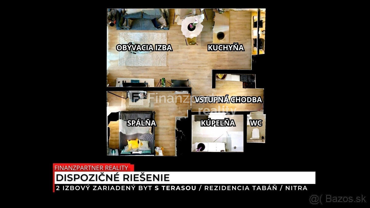 Prenájom - zariadený 2 izbový byt, Rezidencia Tabáň, Nitra - 12