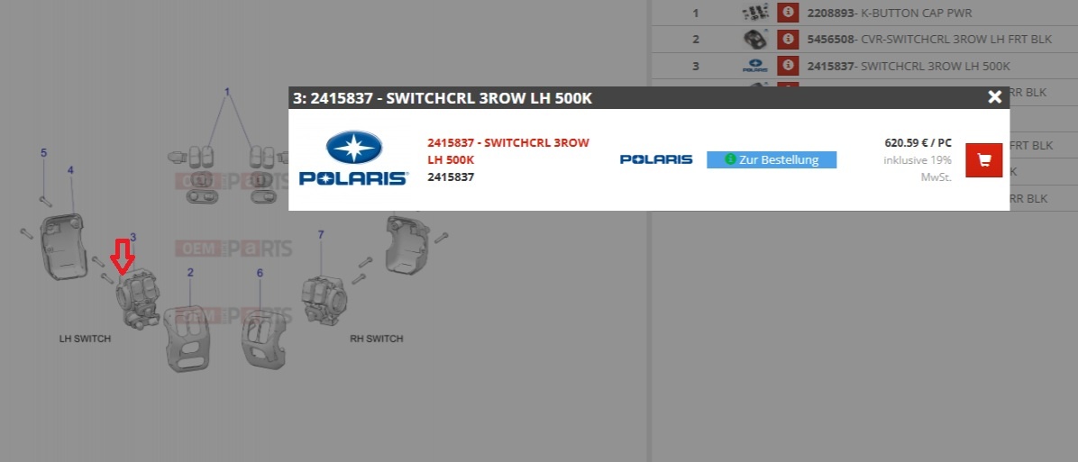 Indian Chief / levý přepínač řídítek - 12