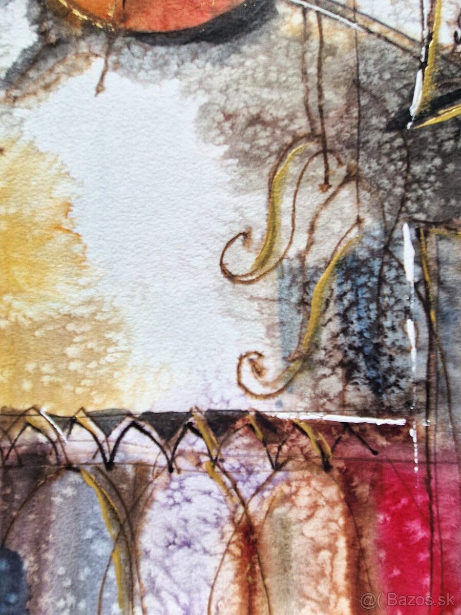 Michael Rosenwein (UNIKAT-akvarel) Abstraktný expresionizmus - 12