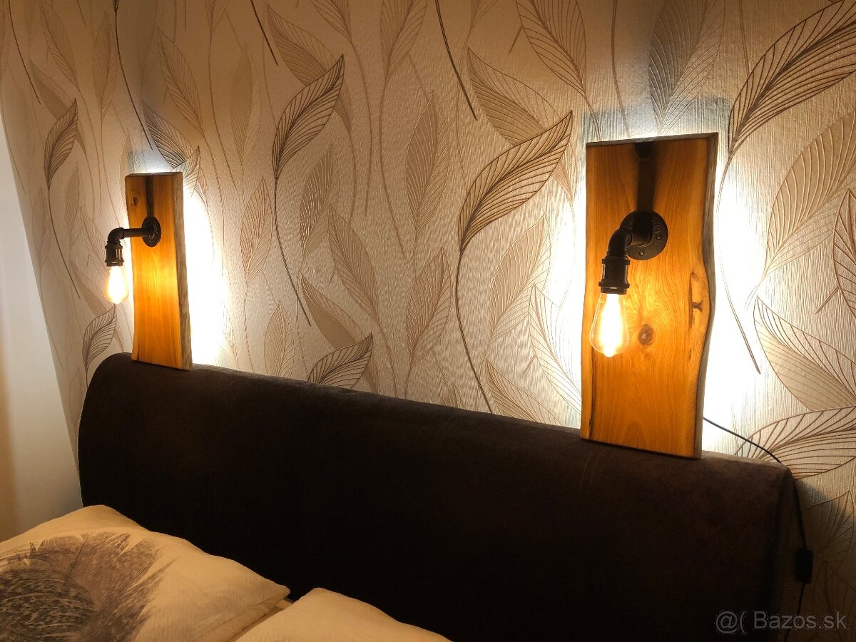 Nastenný LED drevený panel, svietidlo led svetlo - 12