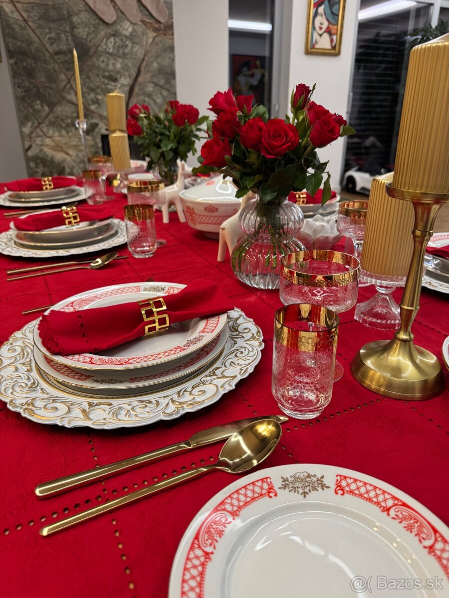 Nádherná retro obedová súprava ako nová - 12