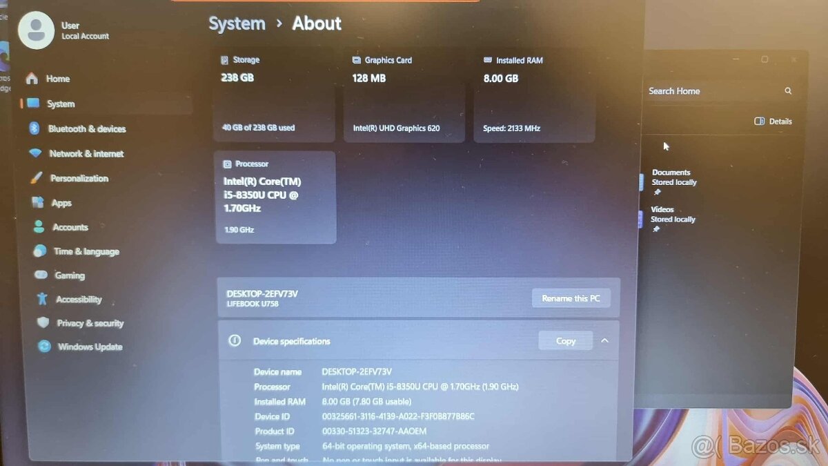 📌 Na predaj: Fujitsu LifeBook U758 - 12