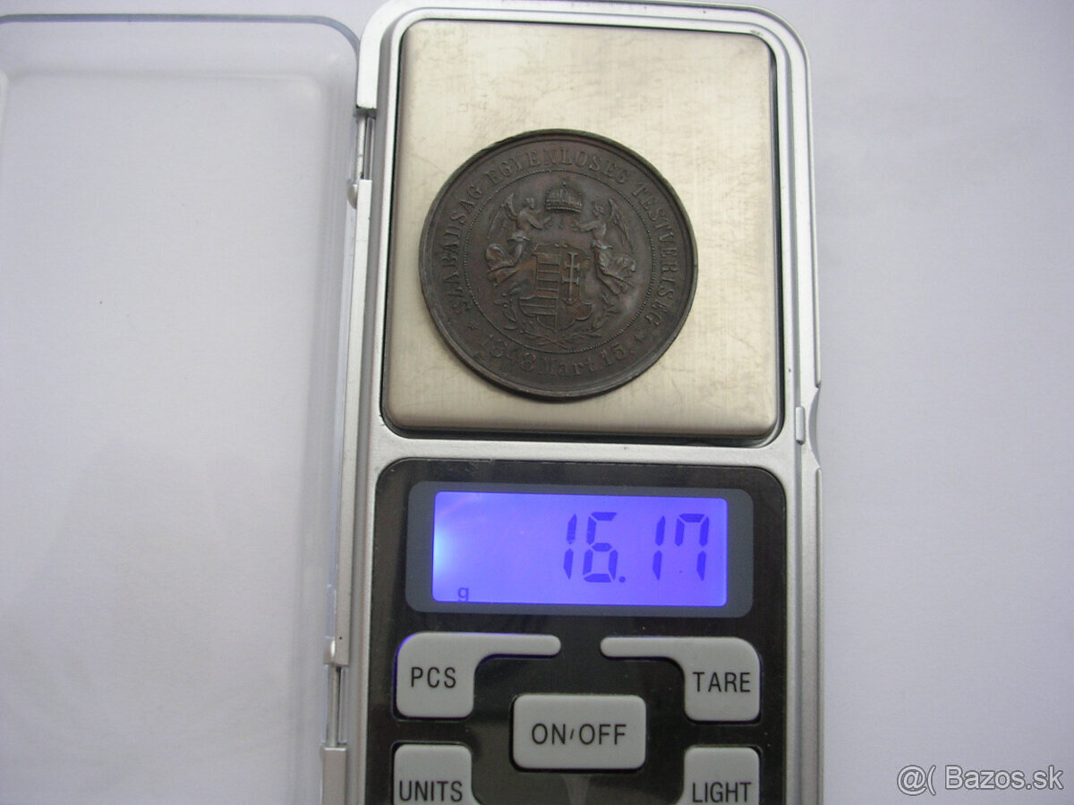 Strieborná a bronzová medaila 1874 ARAD - 12