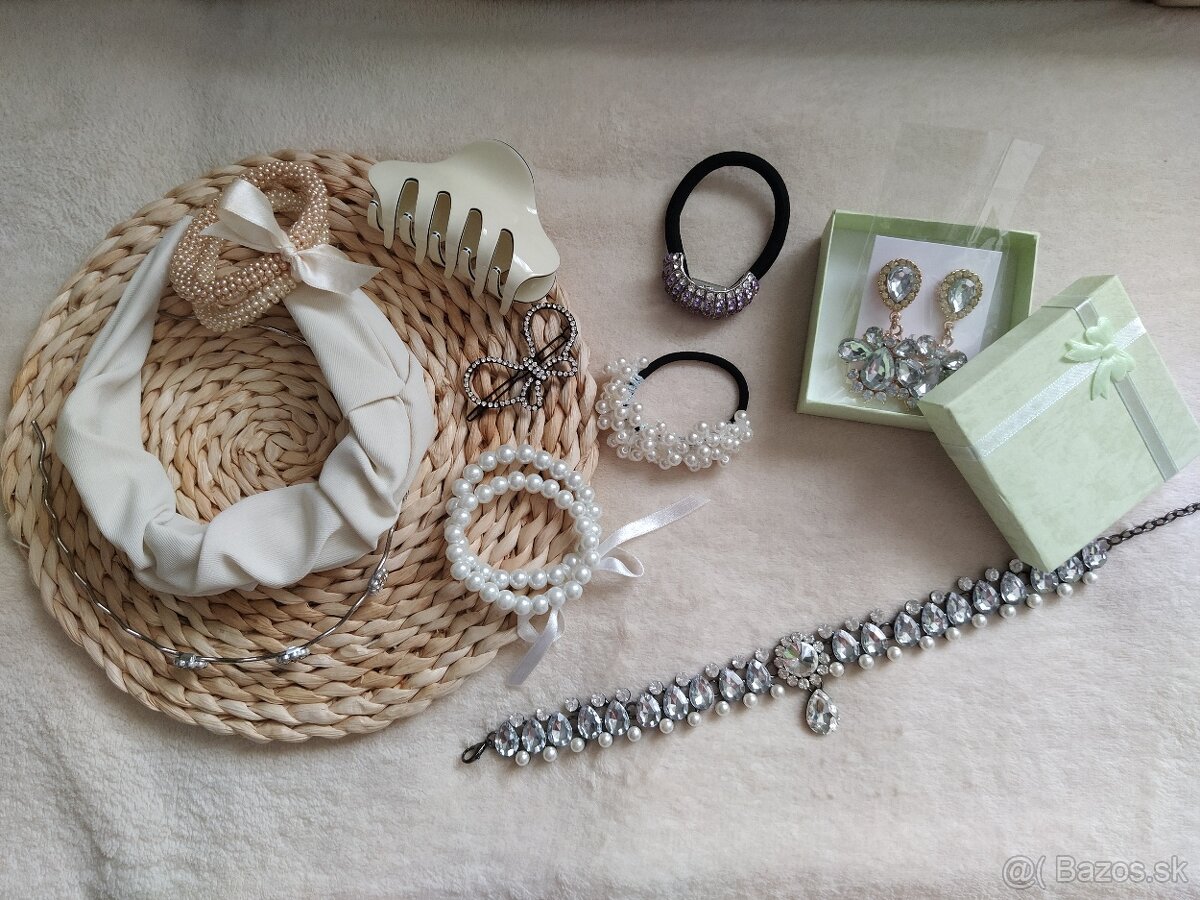 NOVÉ vlasové doplnky a svadobné náušnice (osobný odber) - 12