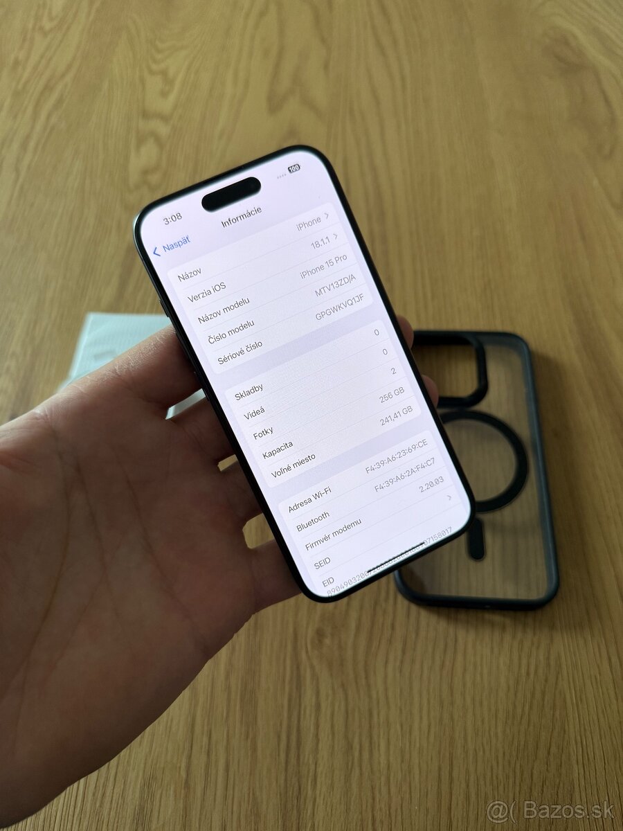 iPhone 15 Pro 256 gb Black Titanium v záruke + príslušenstvo - 12