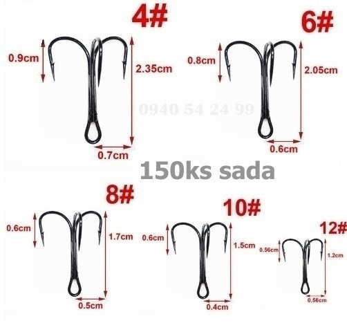 Rybárske potreby - trojháky - 12