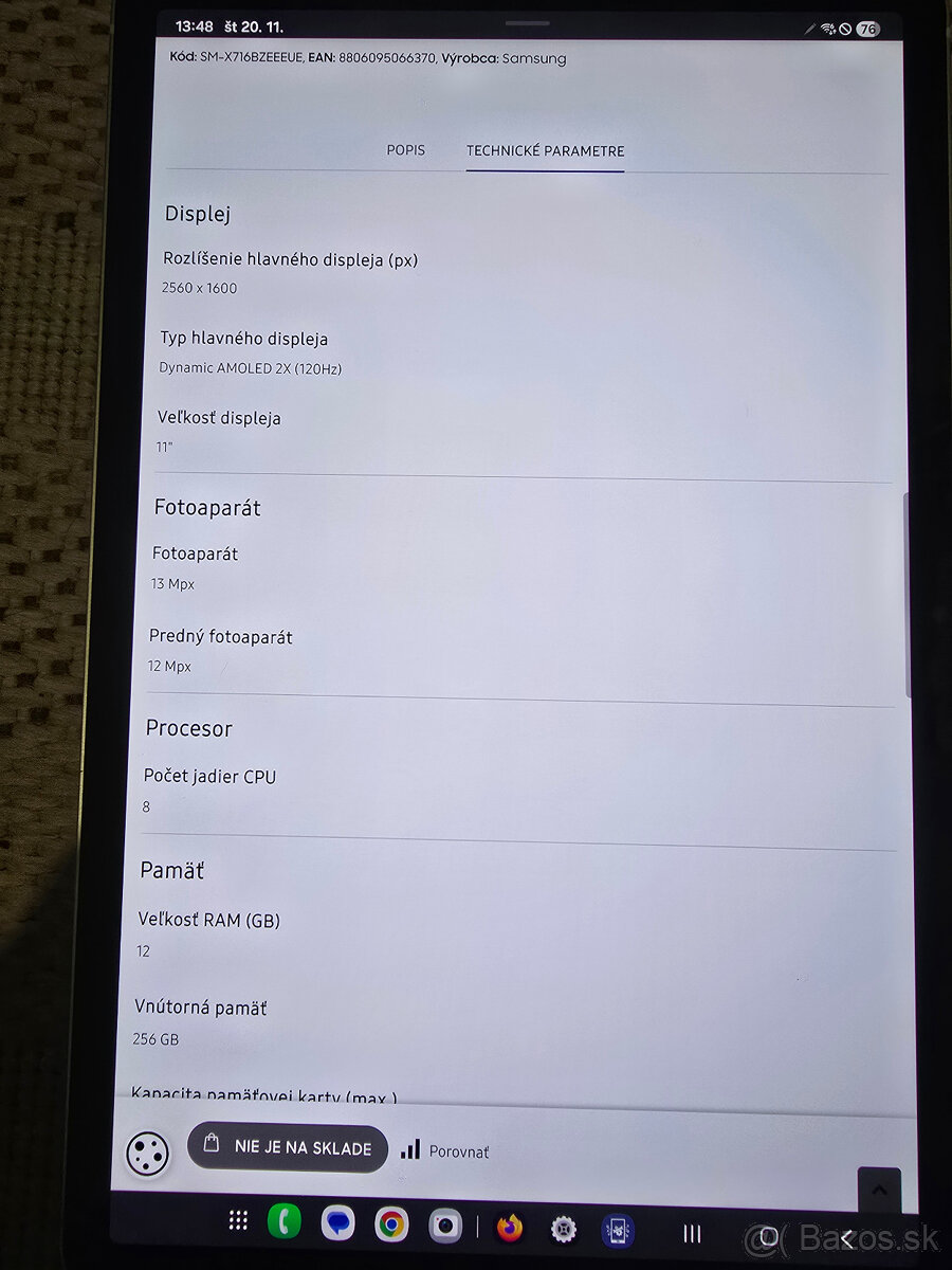 Samsung Galaxy Tab S9 12GB/256GB WIFI + 5G - 12