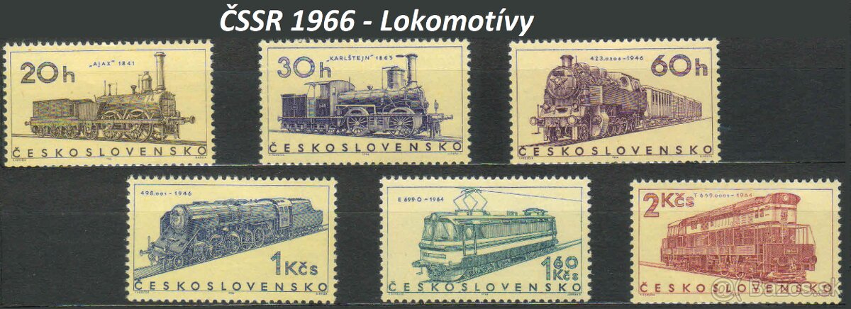 Poštové známky, filatelia: ČSR+ČSSR, slávne série A - 12