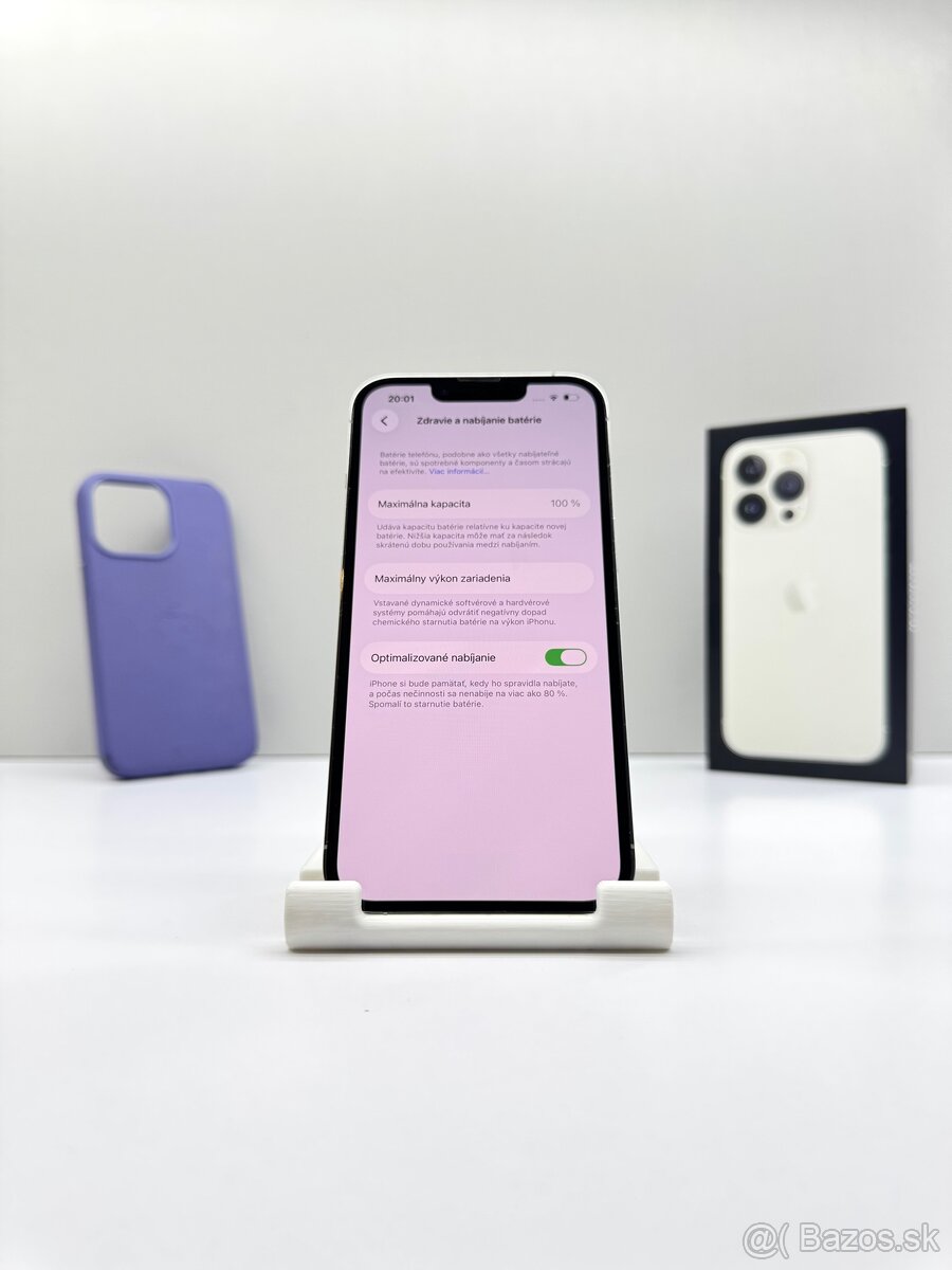 iPhone 13 PRO SILVER 128GB TOP STAV 100% NOVÁ BATÉRIA - 12