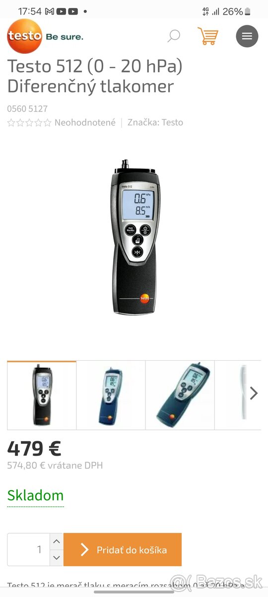 Testo 512 diferenčný tlakomer - 12