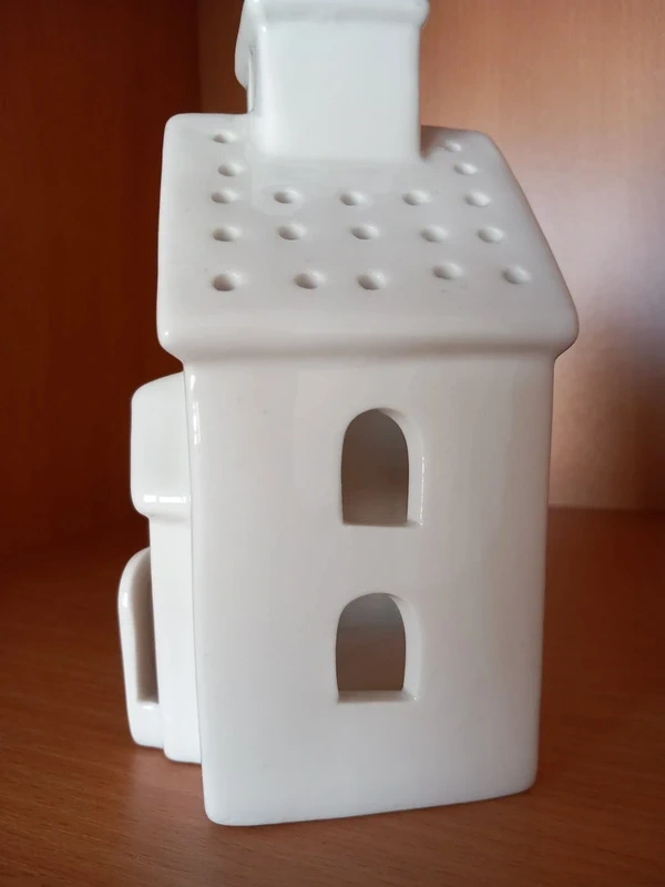 Keramický kostol na čajovú sviečku 22,5x9,5x8 cm - 12