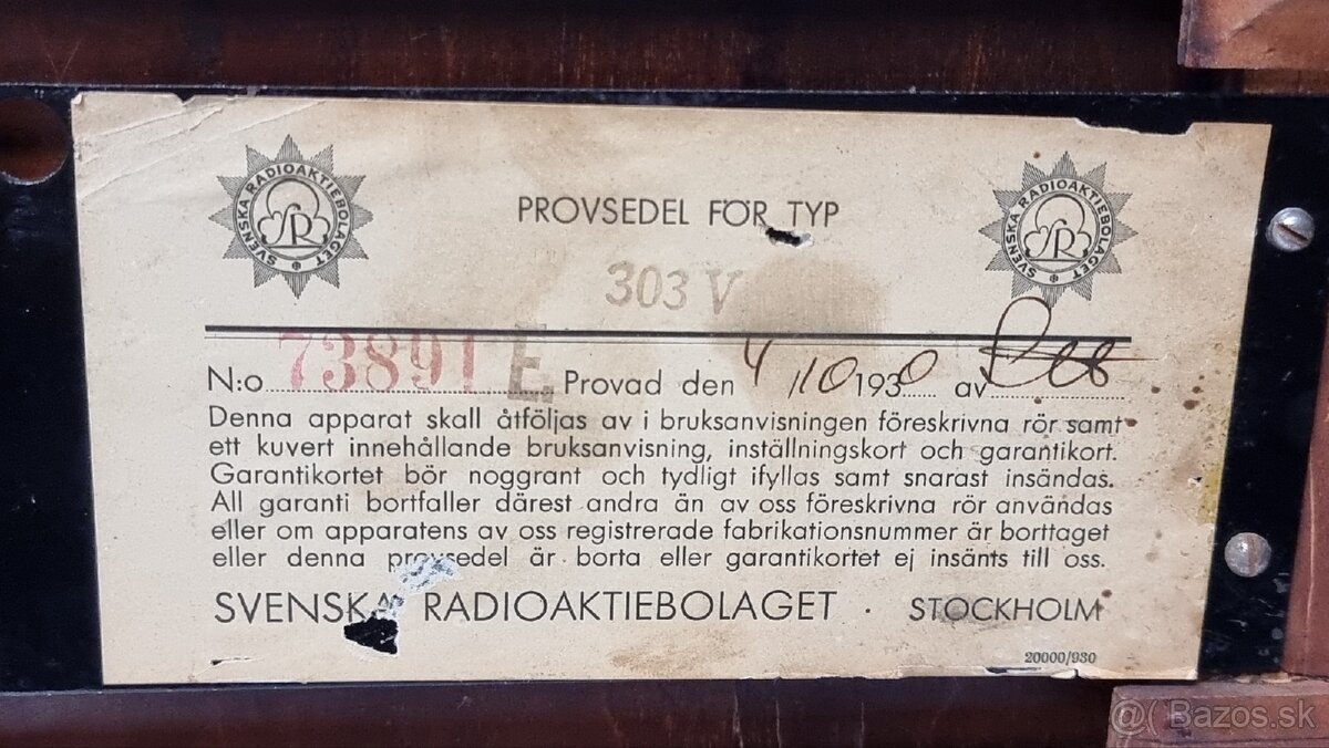 RADIOLA TYP 303 V 》UNIKÁTNE STAROŽITNÉ RADIO - 12