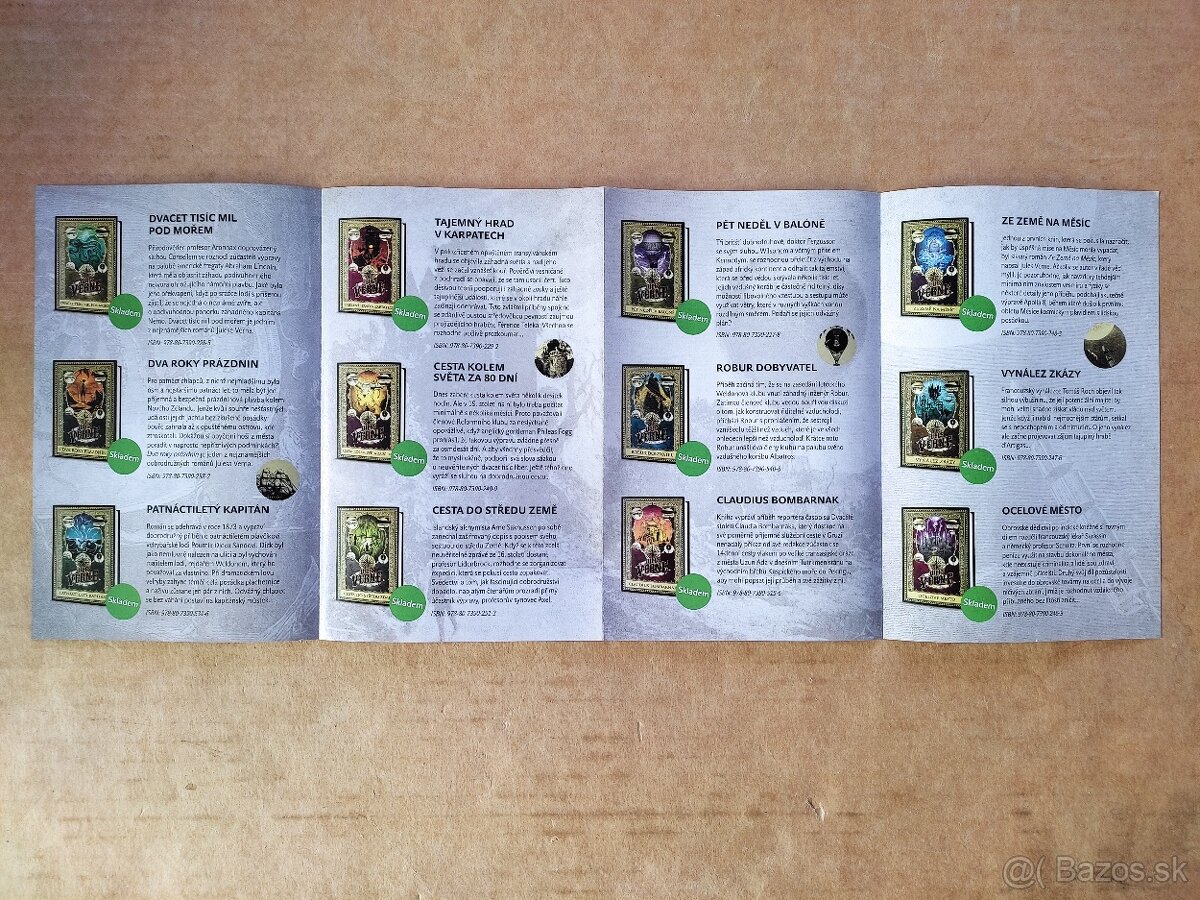 Knihy Jules Verne, katalógy, lexikóny, reklamné letáky...1. - 12