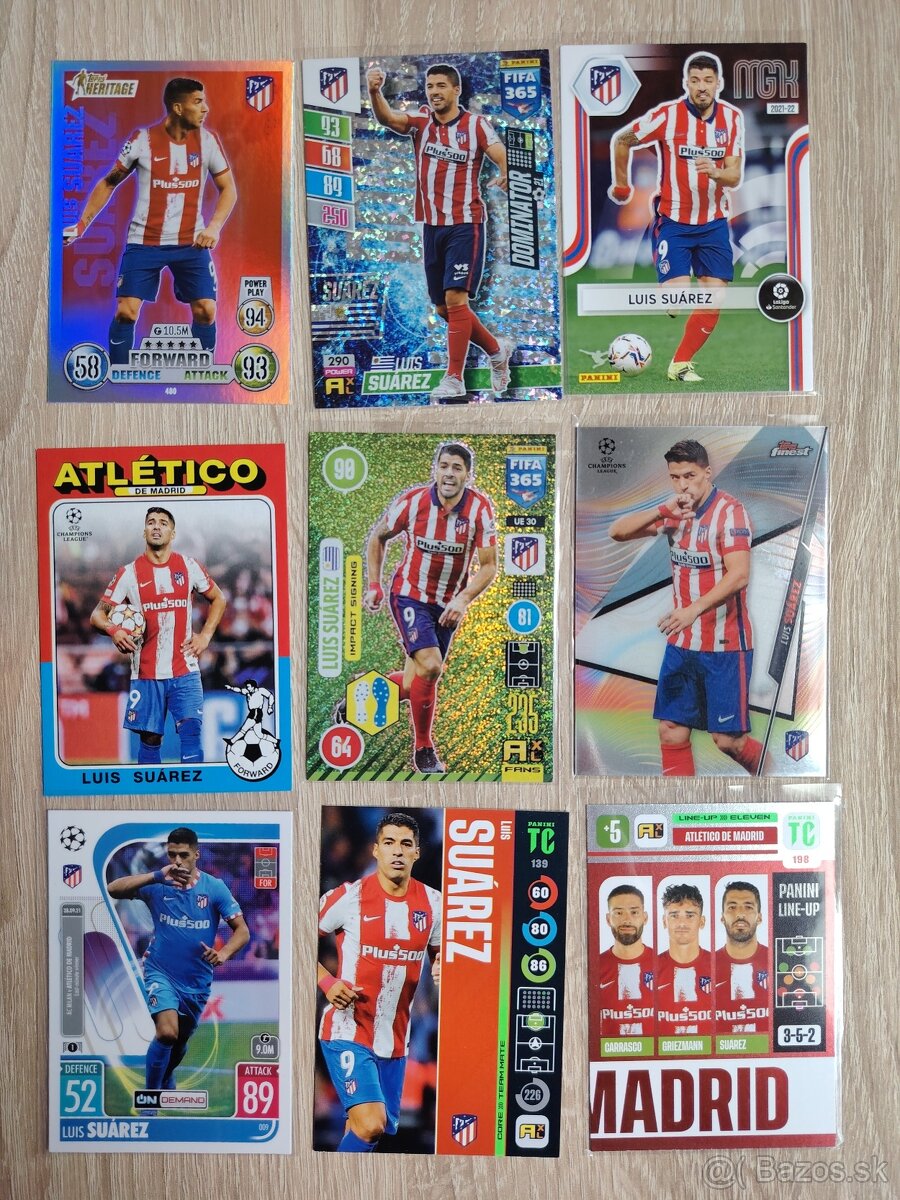 Griezmann, Suarez, de Jong - futbalové kartičky - 12