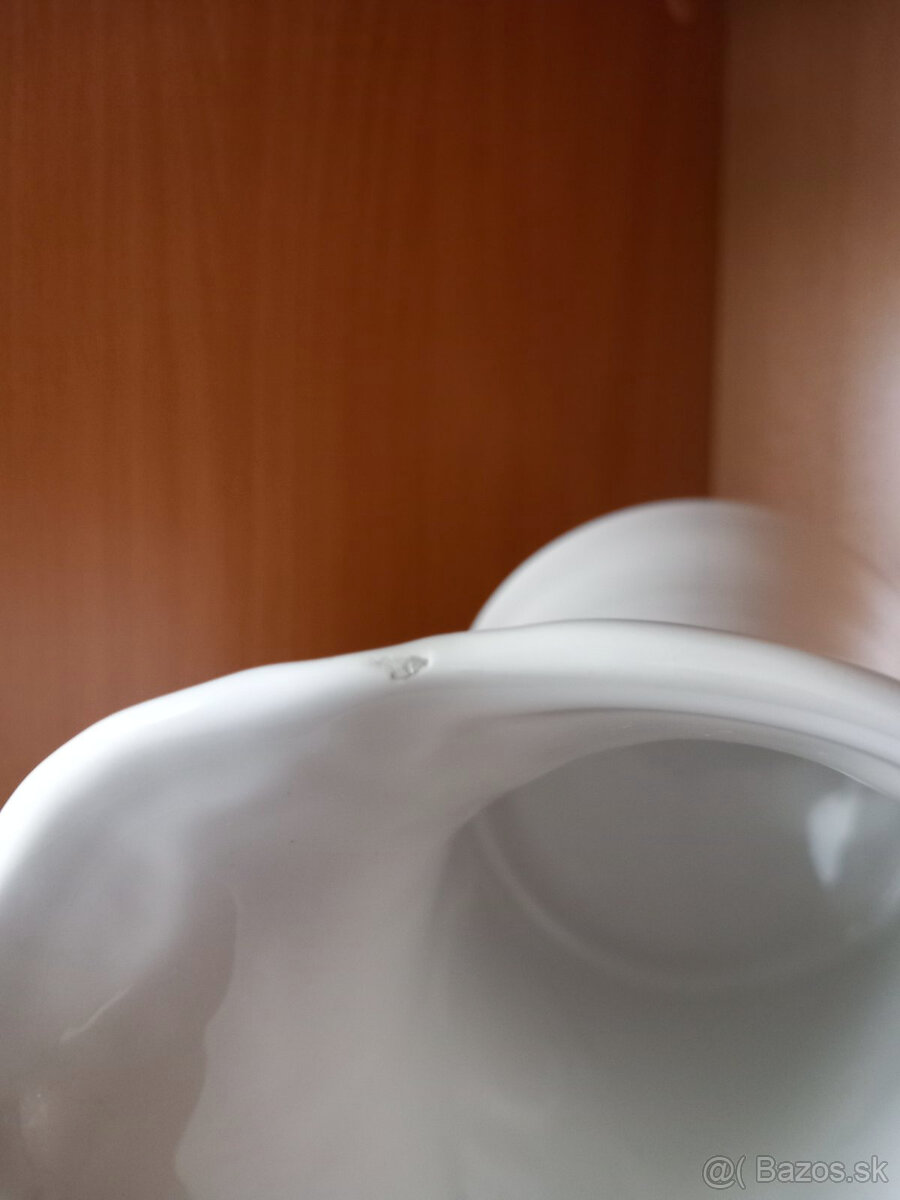 Starší keramický-kameninový džbán so srdiečkom 19x18,5 cm - 12