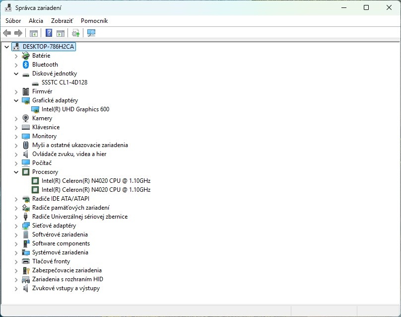 Lenovo Ideapad 3 Slim /N4020/4GB RAM/FHD/128GB SSD/Bat ok - 12