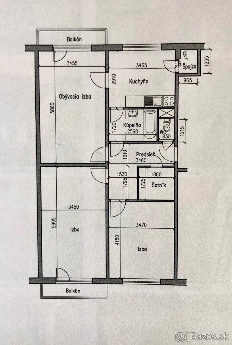 3 izbový byt na predaj v Nových Zámkoch. - 12