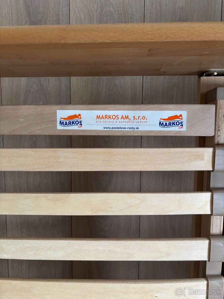 Manželská posteľ 180x200 masív + matrace - 12