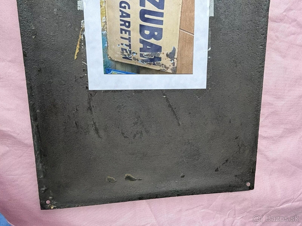 Smaltovaná ceduľa. Originálna smaltovaná ceduľa. CIGARETY ZU - 12