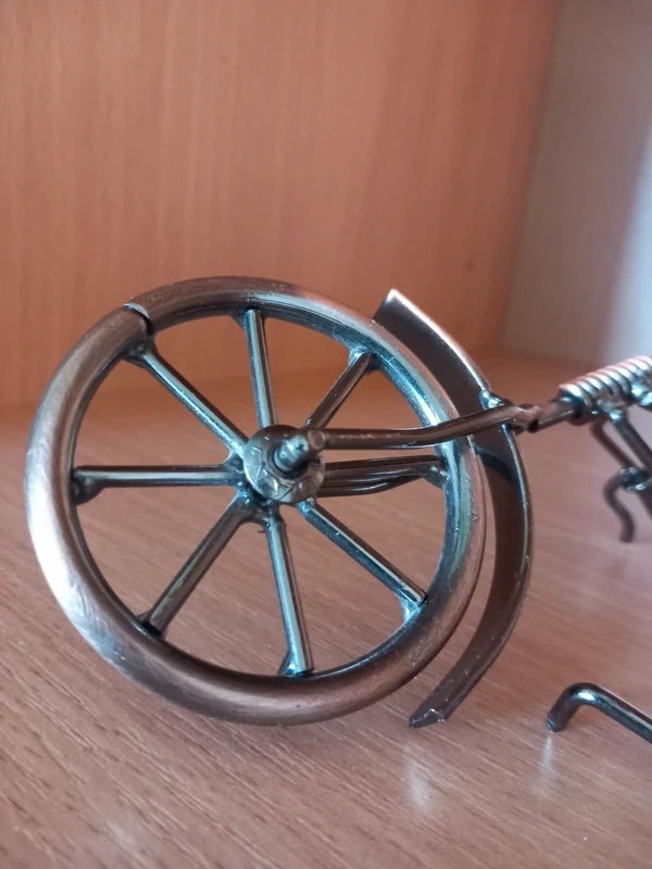 Starý kovový bicykel, dekorácia 18,5x10x8 cm - 12