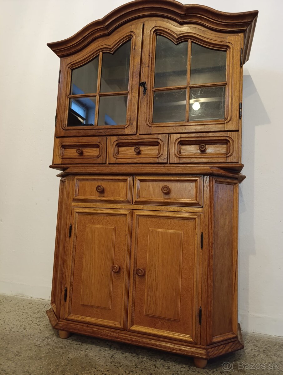 Rustikální komoda + vitrína, masív, Nábytek s příběhem - 12