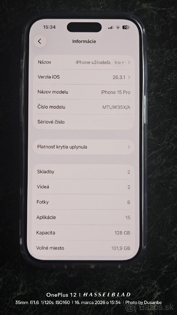 iPhone 15 Pro 128GB White Titanium - 12