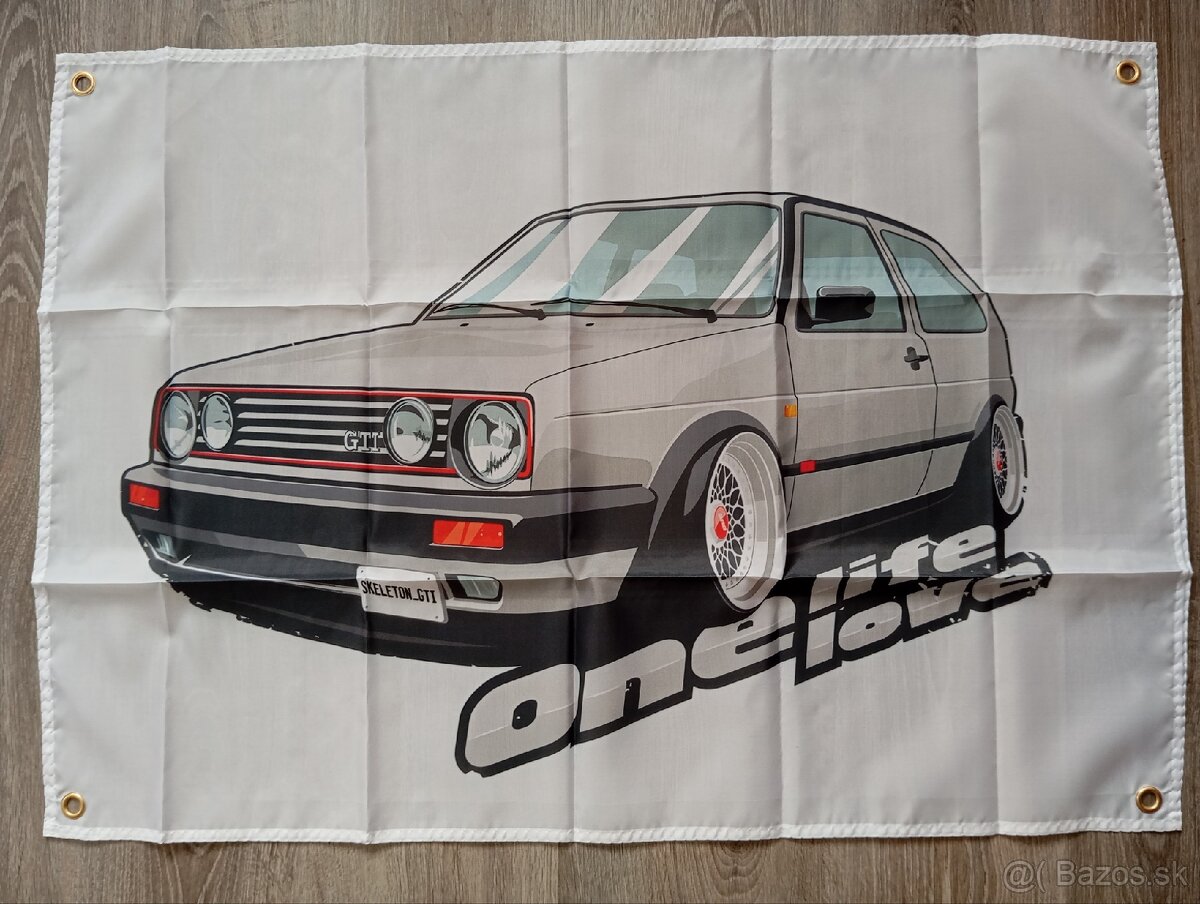 Vlajky VW Golf Mk1, Mk2, Mk3,GTI,G60 rallye ,VR6 - 12