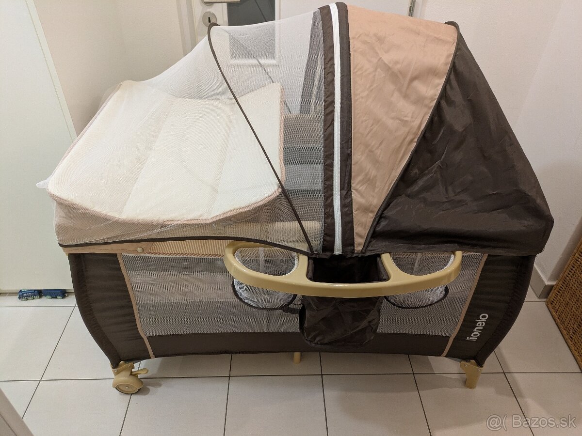 Cestovná postielka Lionelo Sven Plus (hnedá) - 12