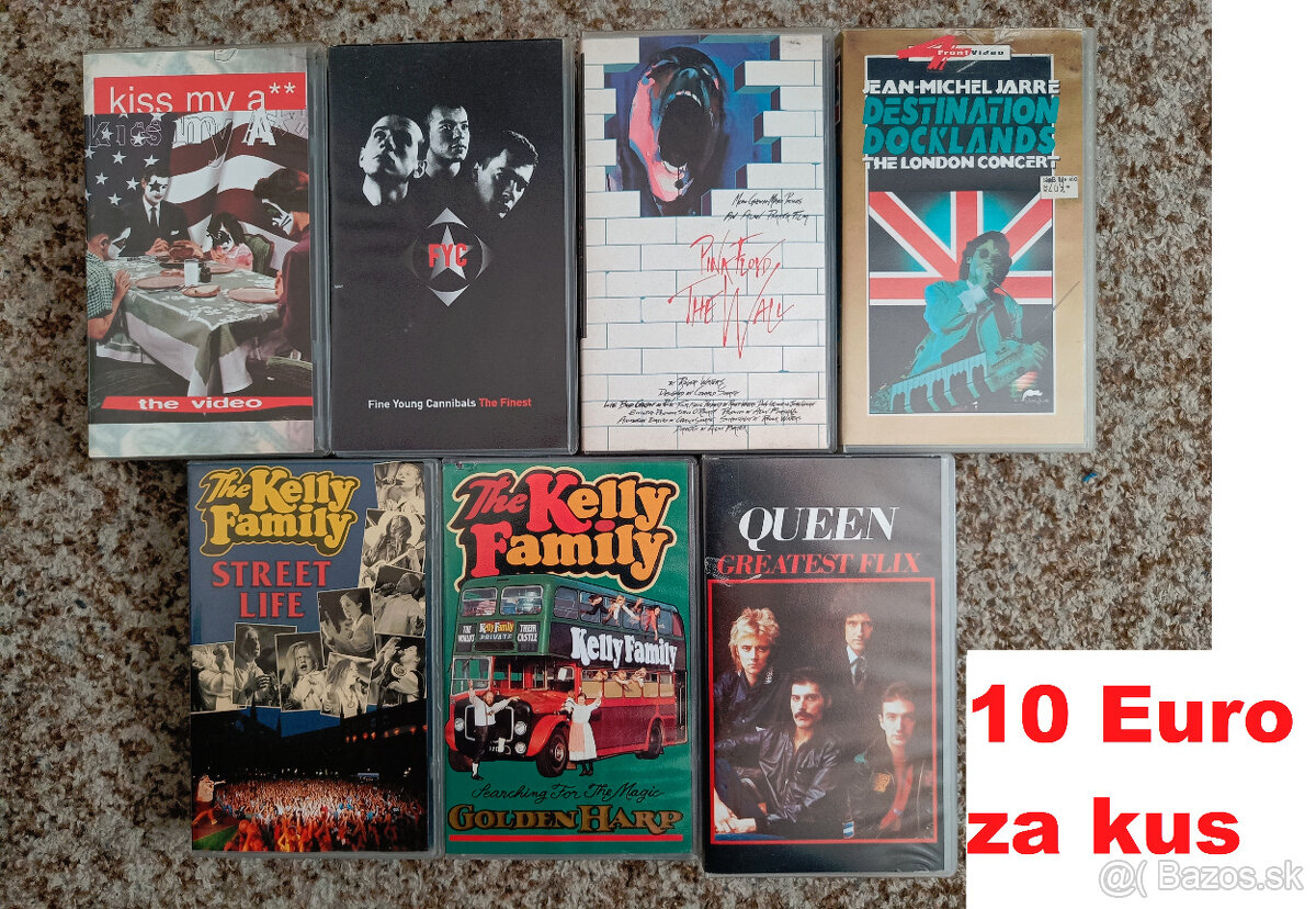 VHS videokazety odskúšané - ceny od 2 € - 12