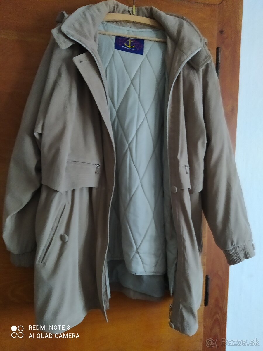 dámská kožená delší bunda (krátký kabát) -XL - 12