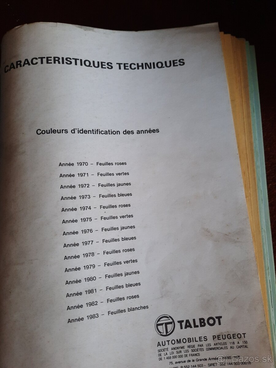 Navod Manuál Simca,Talbot Fiat kompletný - 12