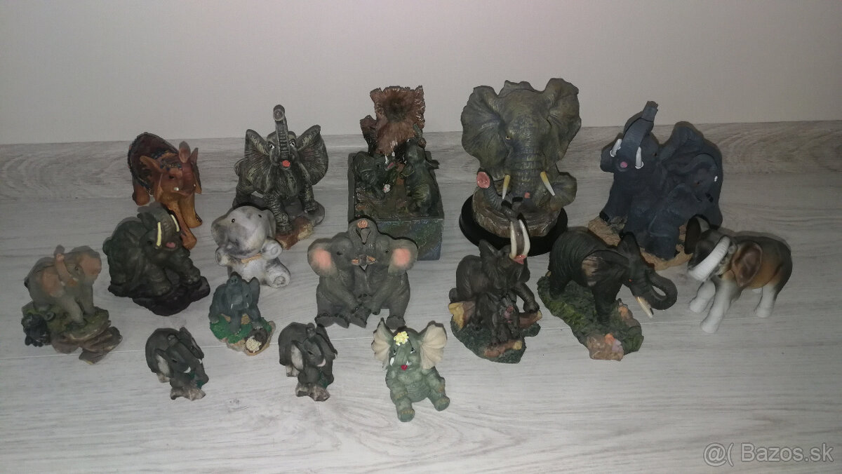 ✅ Dekoračné sošky slonov - rôzny materiál, veľkosť ✅ - 12