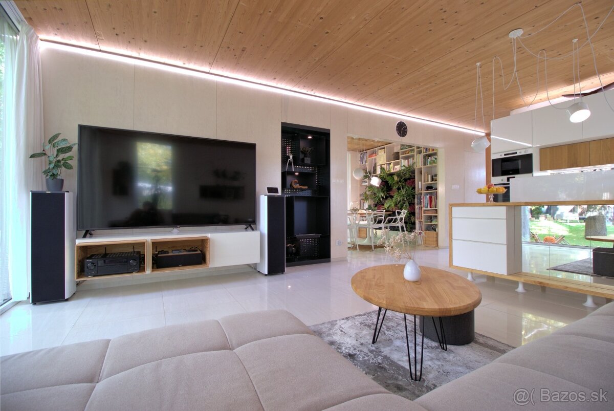 konferenčný stolík elipsa masív drevený škárovka - 12