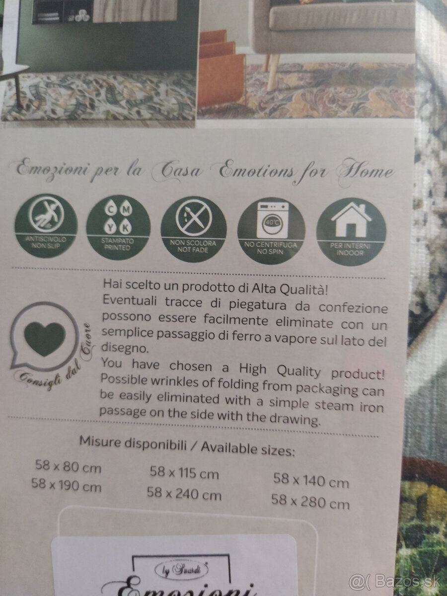 NOVÝ prateľný behúň Kaktusy 58x140 cm (osobný odber) - 12