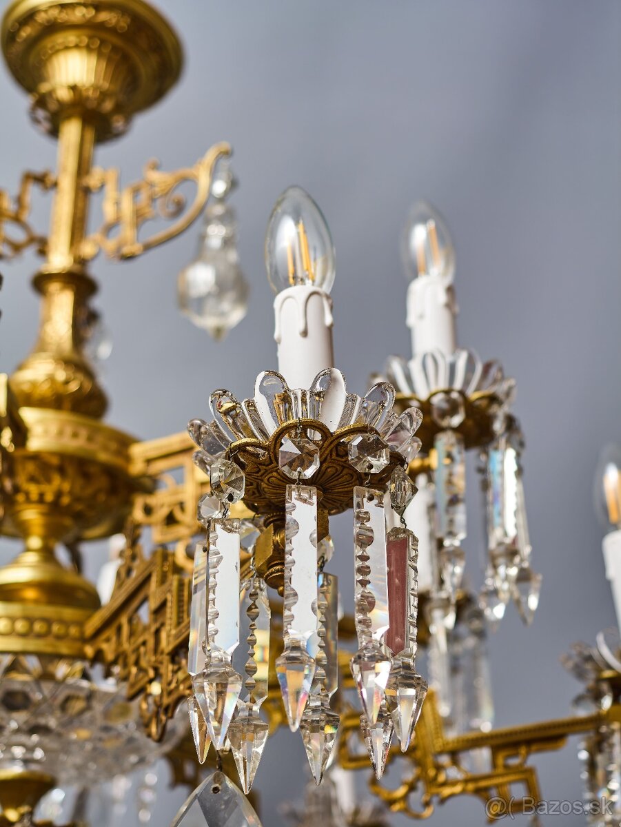 Veľký luster Art Deco na 12 žiaroviek - 12