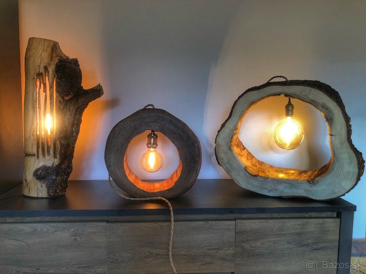 Lampy drevené pne - kus lesa u vás doma - 12