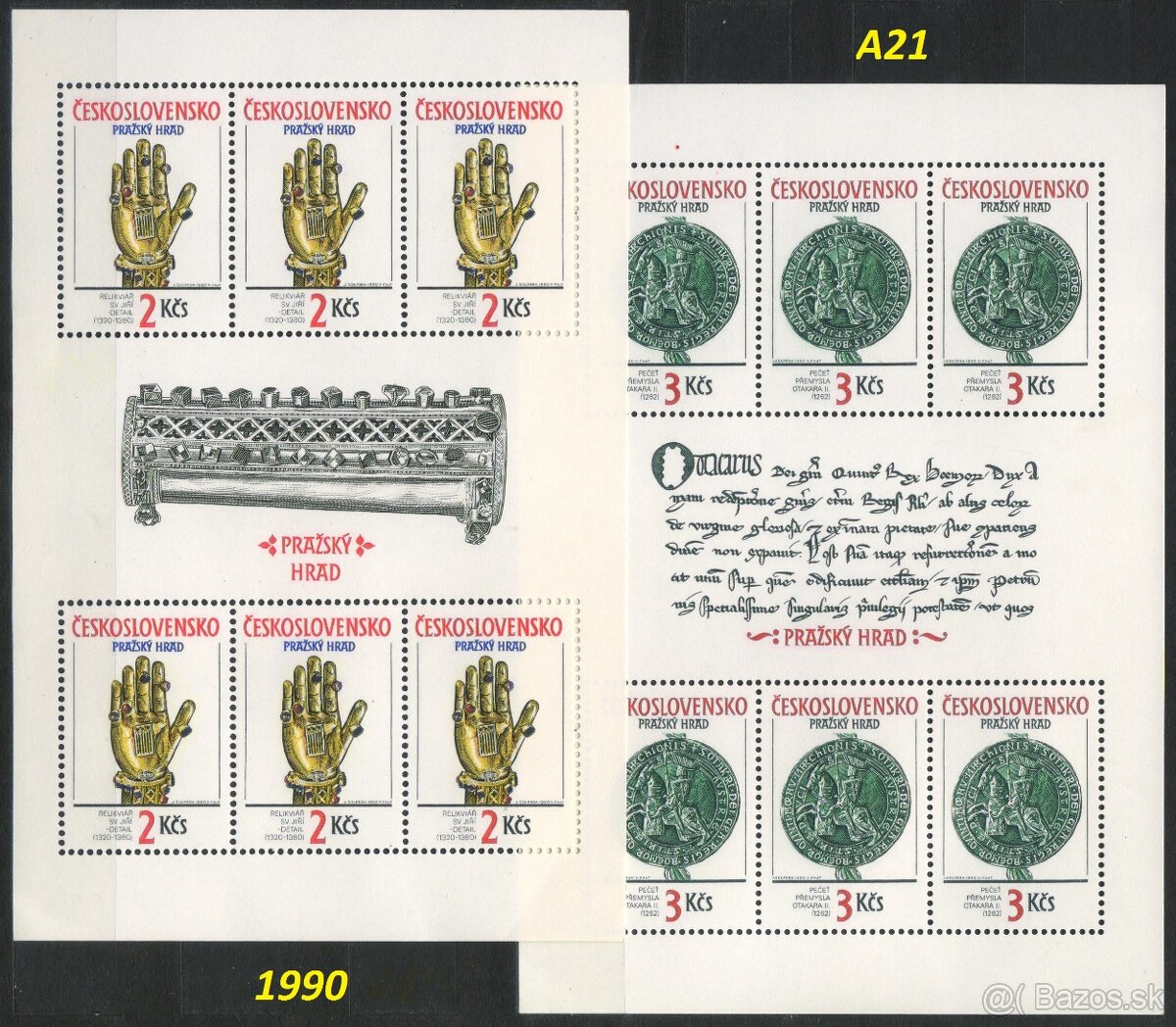 Poštové známky, filatelia: ČSSR 1945-92, aršíky - Umenie - 12