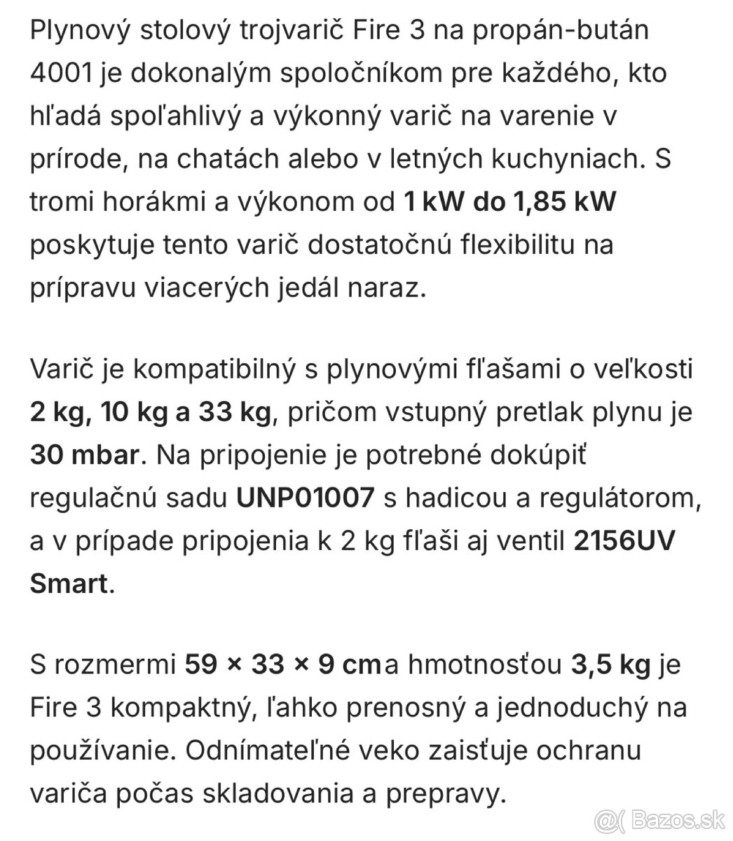 Plynový varič na propan butan - 12