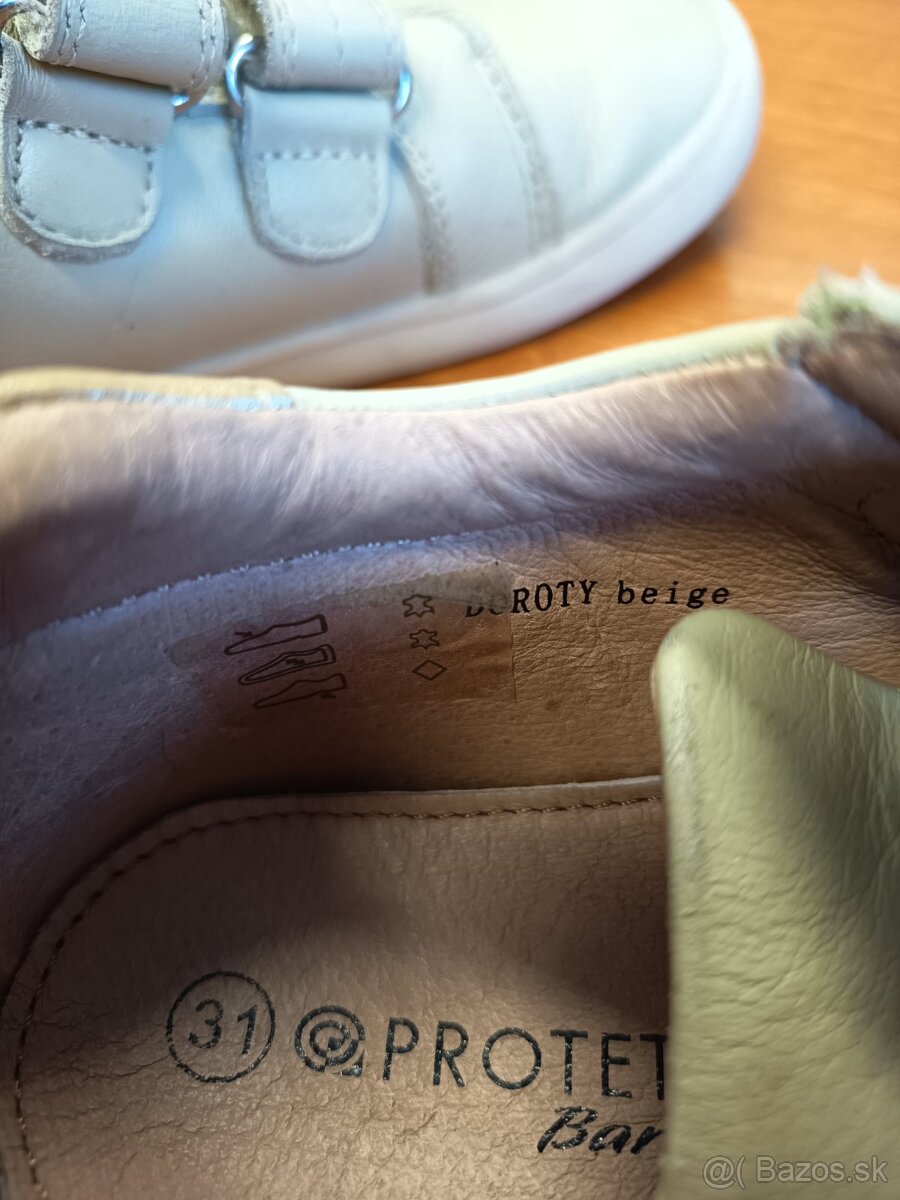 Kožené Barefoot topánky Protetika Beige- 31 - 12