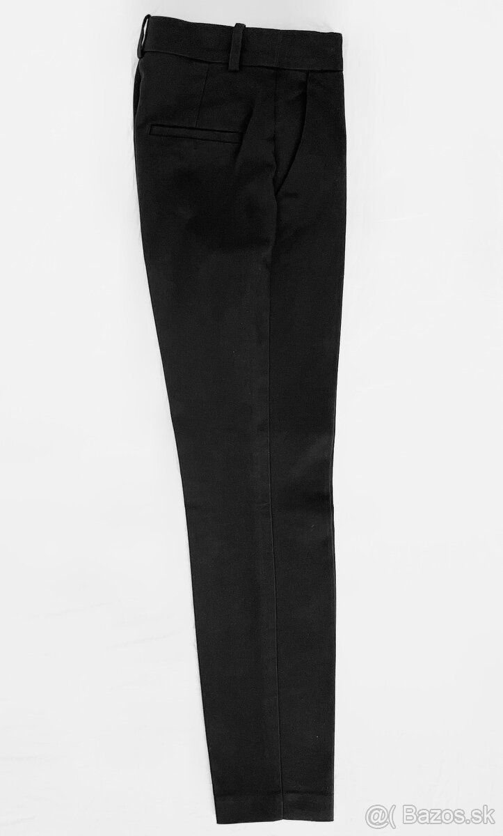 H&M Čierne dámske cigaretové nohavice s pukmi 34 (XS) - 12