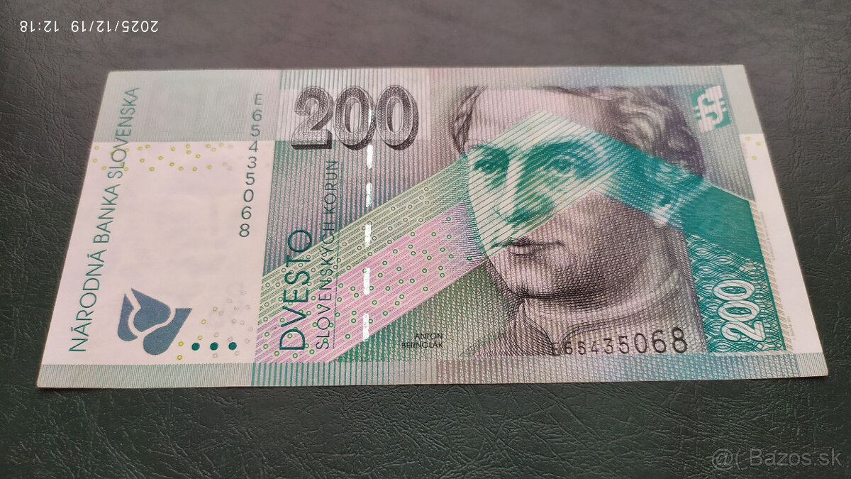 Bankovky 200 Sk s. E 1995, 1999 a 2002 - 12